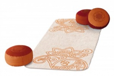 Yogamatte aus reiner Schurwolle mit OM Ornament